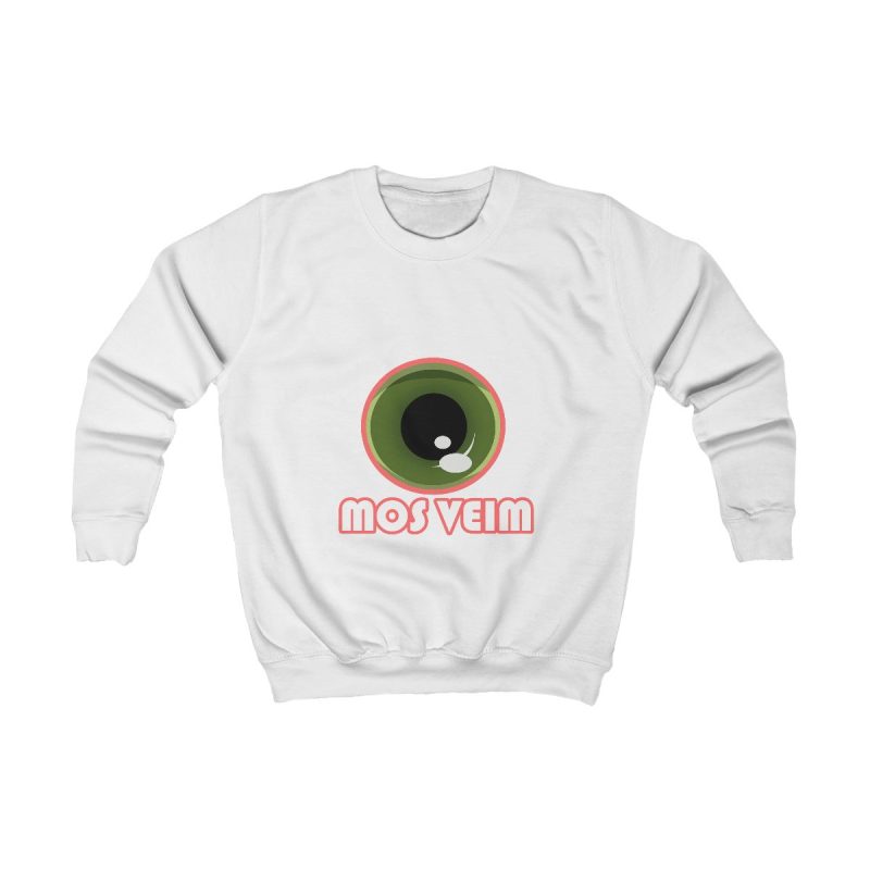 Sudadera infantil - Blanco artico - Camiseta «Mos veim» rosa Sudadera infantil - Blanco artico - Camiseta «Mos veim» rosa