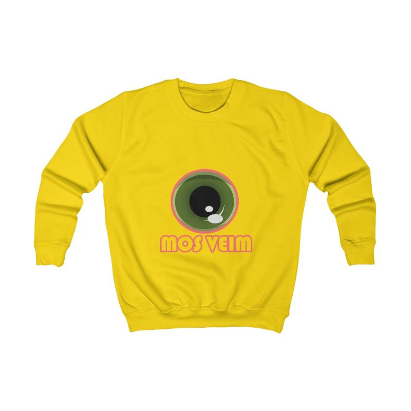 Sudadera infantil - Amarillo sol - Camiseta «Mos veim» rosa