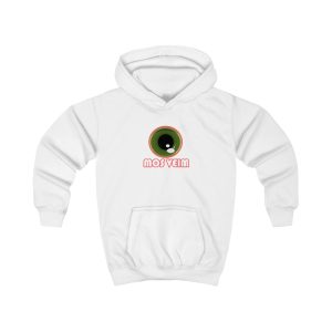 Sudadera con capucha infantil - Blanco artico - Camiseta «Mos veim» rosa