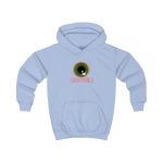 Sudadera con capucha infantil - Azul cielo - Camiseta «Mos veim» rosa