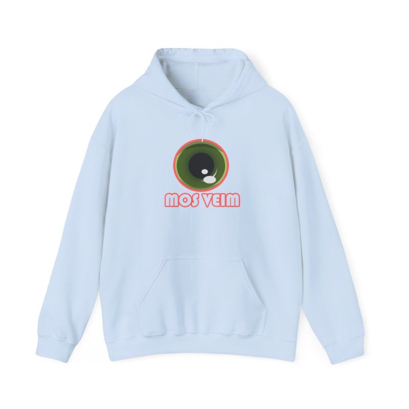 Sudadera con capucha - Azul claro - Camiseta «Mos veim» rosa