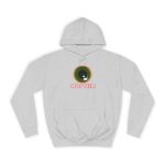 Sudadera universitaria - Gris jaspeado claro - Camiseta «Mos veim» rosa