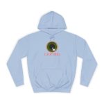 Sudadera universitaria - Azul cielo - Camiseta «Mos veim» rosa