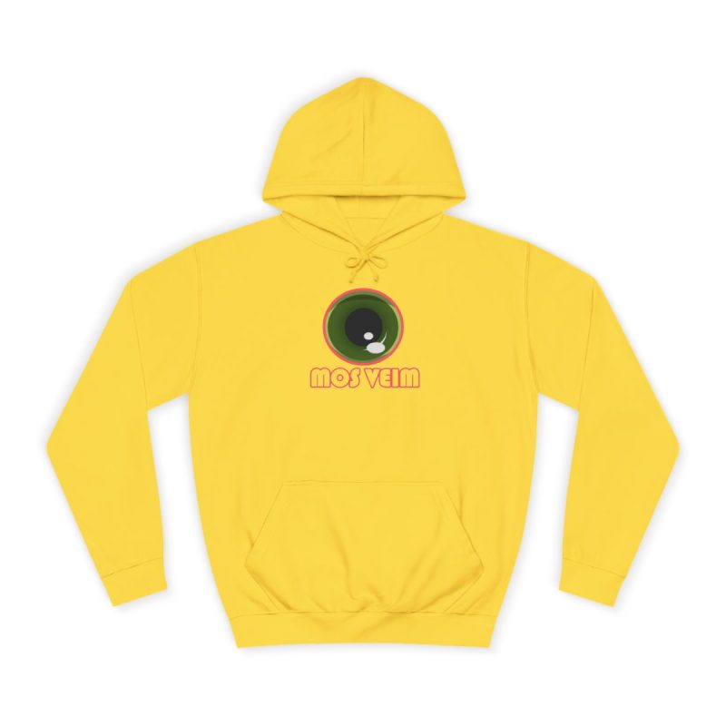 Sudadera universitaria - Amarillo sol - Camiseta «Mos veim» rosa