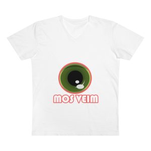 Camiseta hombre cuello de pico Presenter - Blanco - Camiseta «Mos veim» rosa