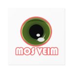 Pegatinas laminadas cuadradas - Camiseta «Mos veim» rosa