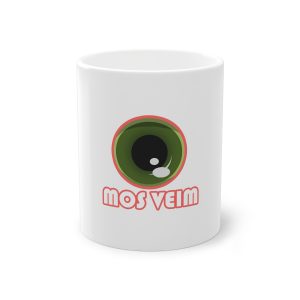 Taza estandar 325 ml - Blanco - Camiseta «Mos veim» rosa
