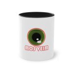 Taza bicolor - Negro - Camiseta «Mos veim» rosa