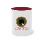 Taza bicolor - Granate - Camiseta «Mos veim» rosa