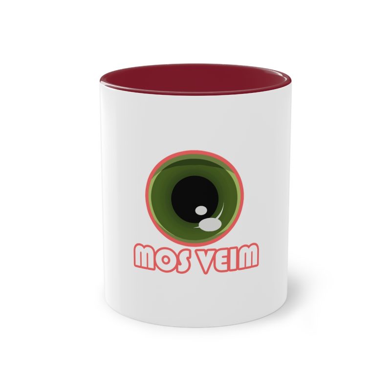 Taza bicolor - Granate - Camiseta «Mos veim» rosa