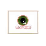 Poster con marco de madera - Marco de madera natural - Camiseta «Mos veim» rosa