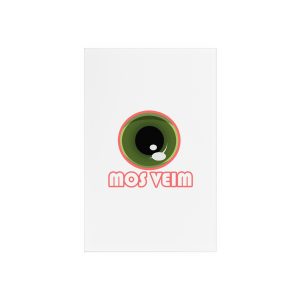 Cartel de metacrilato con soporte - Camiseta «Mos veim» rosa