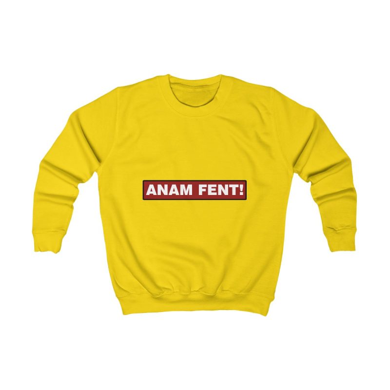 Sudadera infantil - Amarillo sol - Camiseta «ANAM FENT!»