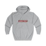 Sudadera con capucha y cremallera - Gris jaspeado claro - Camiseta «ANAM FENT!»