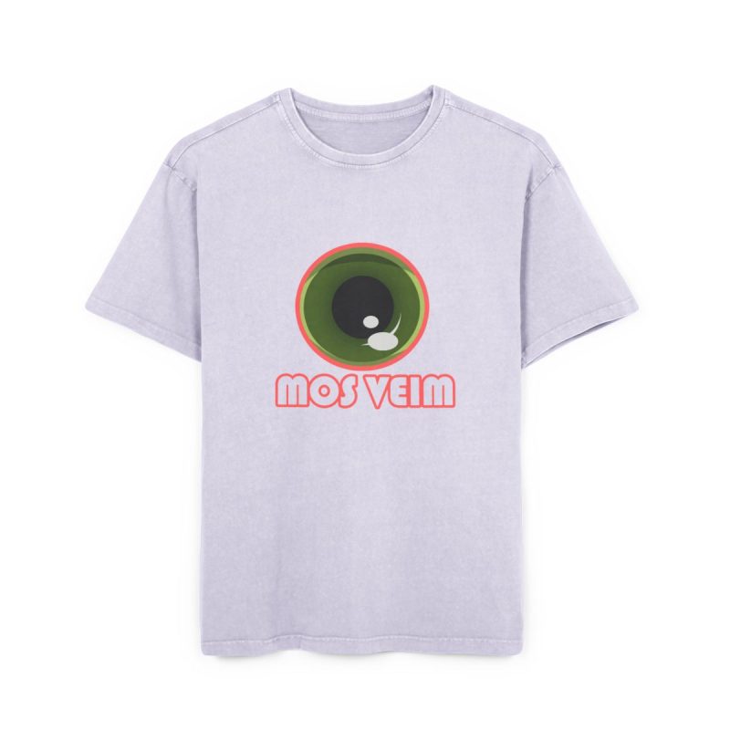 Camiseta oversize lavado acido - Lila suave - Camiseta «Mos veim» rosa