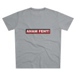 Camiseta hombre corte moderno - Gris Oxford claro - Camiseta «ANAM FENT!» Camiseta hombre corte moderno - Gris Oxford claro - Camiseta «ANAM FENT!»