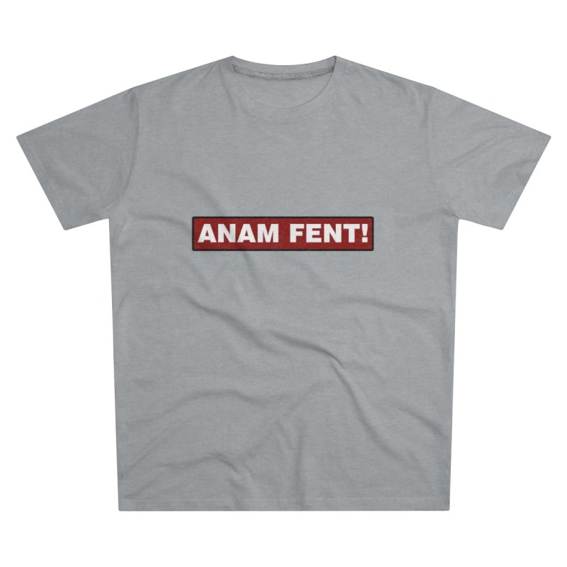 Camiseta hombre corte moderno - Gris Oxford claro - Camiseta «ANAM FENT!» Camiseta hombre corte moderno - Gris Oxford claro - Camiseta «ANAM FENT!»