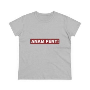 Camiseta mujer algodon medio - Gris deportivo - Camiseta «ANAM FENT!»