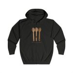 Sudadera con capucha y cremallera - Negro azabache - Cuereta
