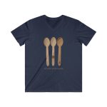 Camiseta hombre entallada cuello de pico - Azul marino - Cuereta