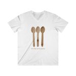 Camiseta hombre entallada cuello de pico - Blanco - Cuereta