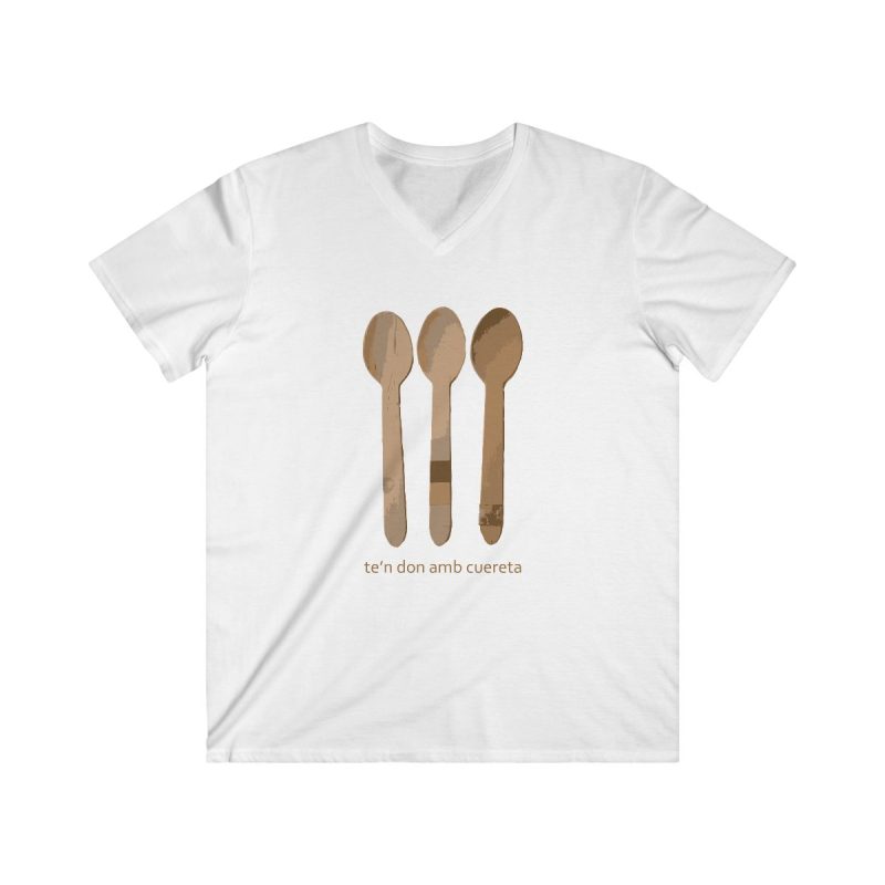 Camiseta hombre entallada cuello de pico - Blanco - Cuereta