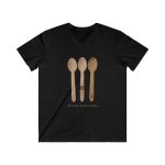 Camiseta hombre entallada cuello de pico - Negro - Cuereta