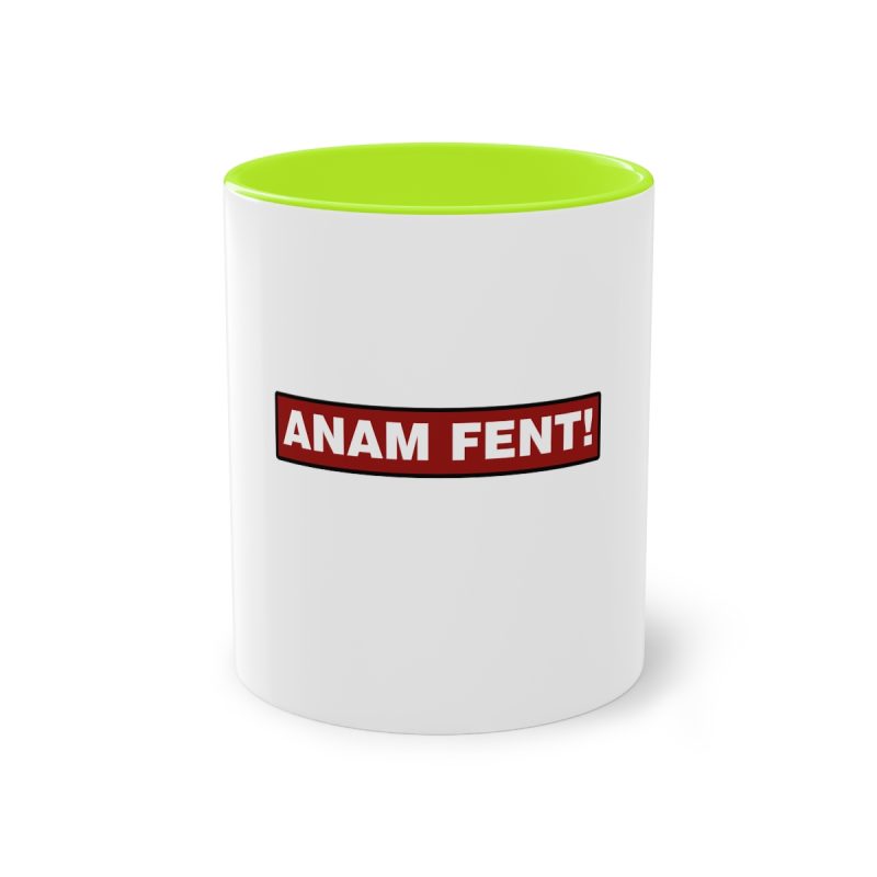 Taza bicolor - Verde claro - Camiseta «ANAM FENT!»