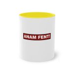 Taza bicolor - Amarillo - Camiseta «ANAM FENT!» Taza bicolor - Amarillo - Camiseta «ANAM FENT!»