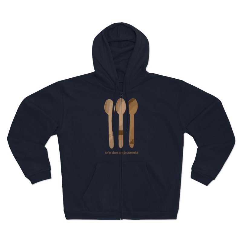 Sudadera capucha con cremallera premium - Azul marino - Cuereta