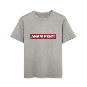 Camiseta oversize lavado acido - Gris asfalto - Camiseta «ANAM FENT!»