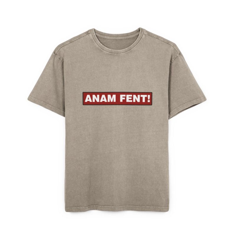 Camiseta oversize lavado acido - Caqui oscuro - Camiseta «ANAM FENT!»