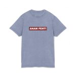Camiseta lavado acido cuello redondo - Azul vintage - Camiseta «ANAM FENT!»
