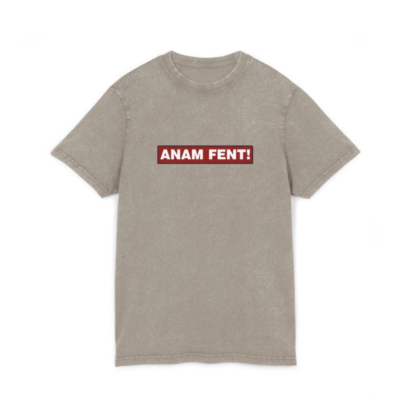 Camiseta lavado acido cuello redondo - Caqui oscuro - Camiseta «ANAM FENT!»