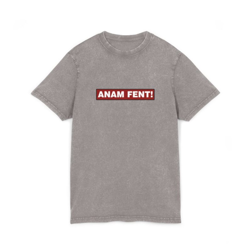 Camiseta lavado acido cuello redondo - Gris asfalto - Camiseta «ANAM FENT!»
