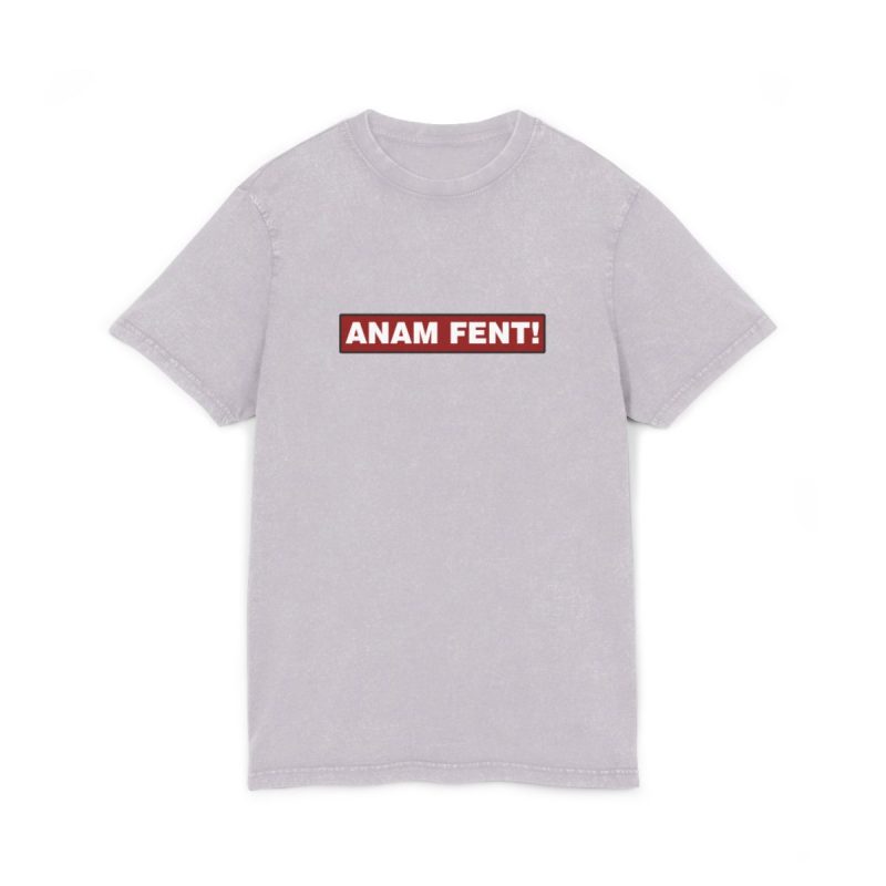 Camiseta lavado acido cuello redondo - Lila suave - Camiseta «ANAM FENT!»