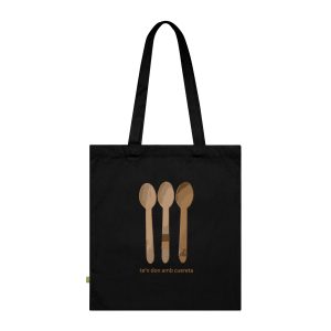 Bolsa de algodon organico - Negro - Cuereta
