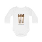 Body bebe manga larga organico - Blanco - Cuereta