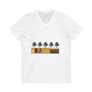Camiseta cuello de pico - Blanco - Camiseta unisex Quinto Pino Taronja