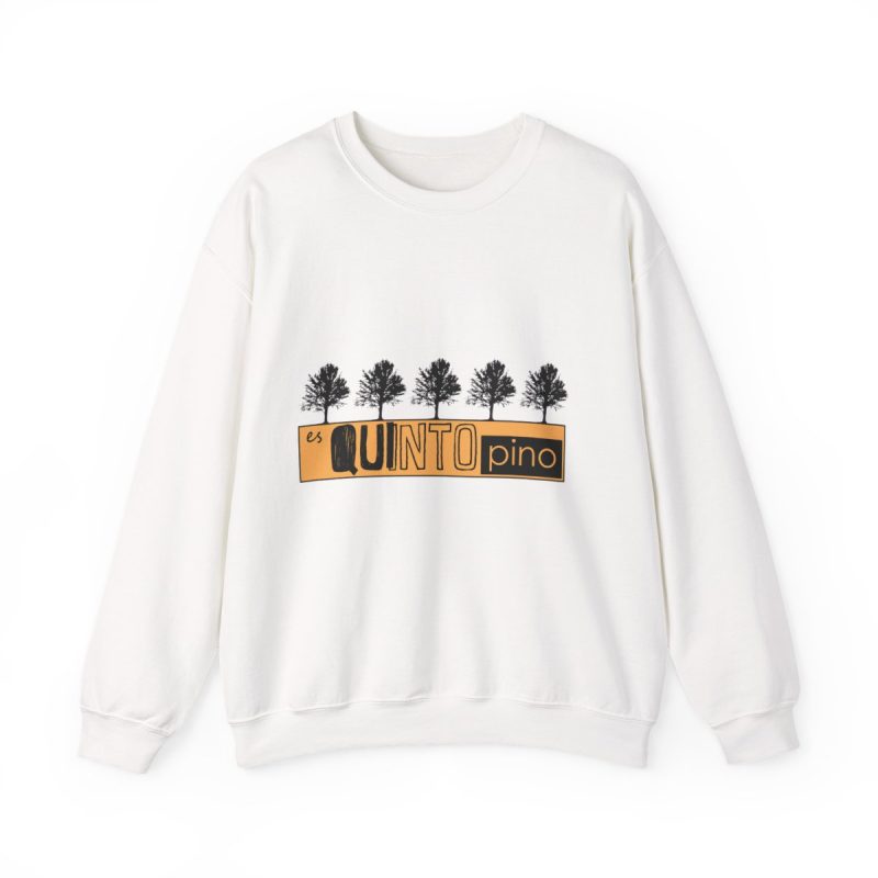 Sudadera cuello redondo - Blanco - Camiseta unisex Quinto Pino Taronja