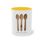Taza bicolor - Amarillo dorado - Cuereta