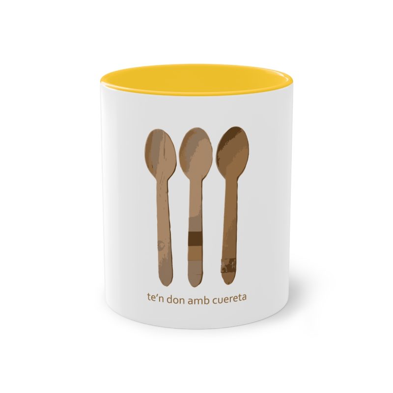 Taza bicolor - Amarillo dorado - Cuereta
