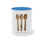Taza bicolor - Azul claro - Cuereta