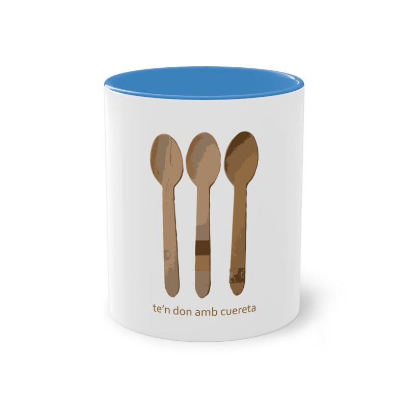 Taza bicolor - Azul claro - Cuereta
