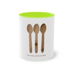 Taza bicolor - Verde claro - Cuereta