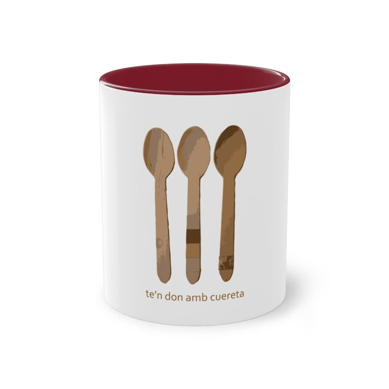 Taza bicolor - Granate - Cuereta