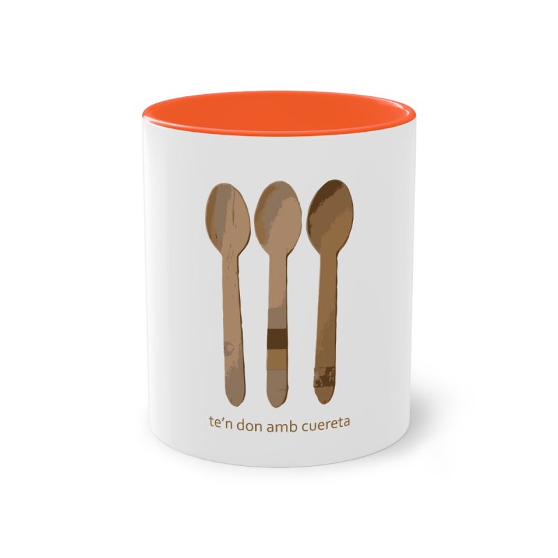 Taza bicolor - Naranja - Cuereta