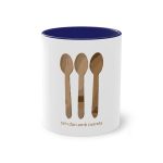 Taza bicolor - Azul oscuro - Cuereta