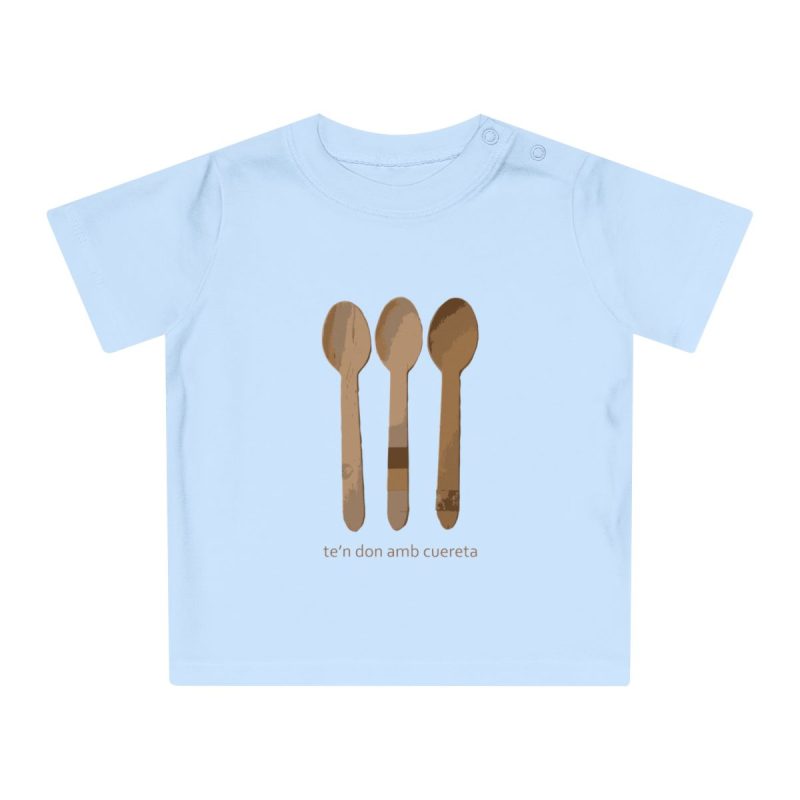 Camiseta de bebe - Azul empolvado - Cuereta