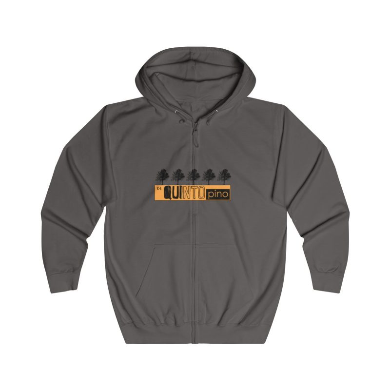 Sudadera con capucha y cremallera - Gris acero - Camiseta unisex Quinto Pino Taronja